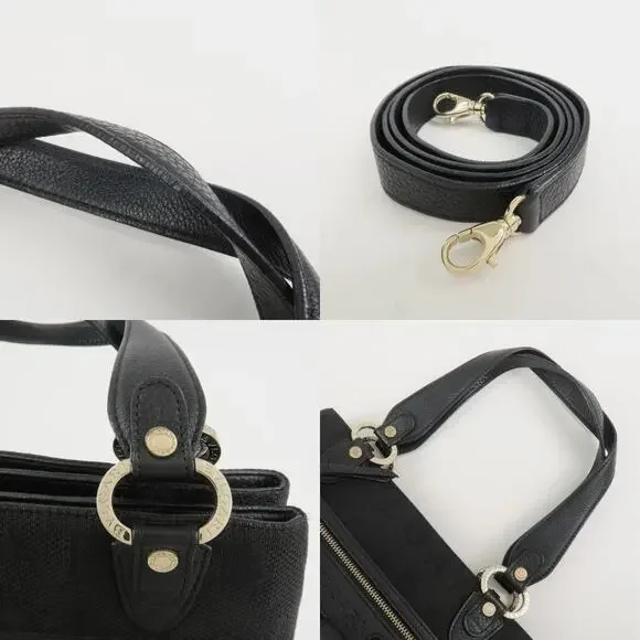 💎✨Beautiful✨💎Authentic BVLGARI Logo Mania Canvas Leather 2Way Bag Shoulder Bag - Picture 6 of 15